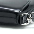 PRADA CLEO SHOULDER BAG BRUSHED LEATHER BLACK SHW