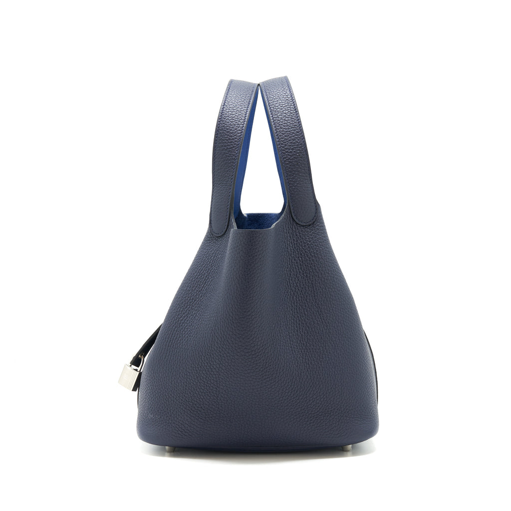 Hermes Picotin 22 Lock Bag Bleu Nuit/Bleu France SHW