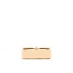 CHANEL SMALL CLASSIC DOUBLE FLAP BAG CAVIAR BEIGE GHW(MICROCHIP)