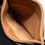 CHANEL 19 CARD HOLDER LAMBSKIN CARAMEL GHW (MICROCHIP)