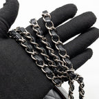 CHANEL MEDIUM CLASSIC DOUBLE FLAP BAG CAVIAR BLACK SHW