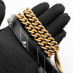 Gucci x Balenciaga The Hacker Project Small GG Marmont Bag Chevron Leather Black/White GHW