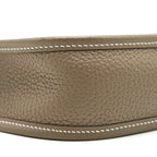 HERMES MINI EVELYNE ETOUPE WITH GHW NAVY STRAP