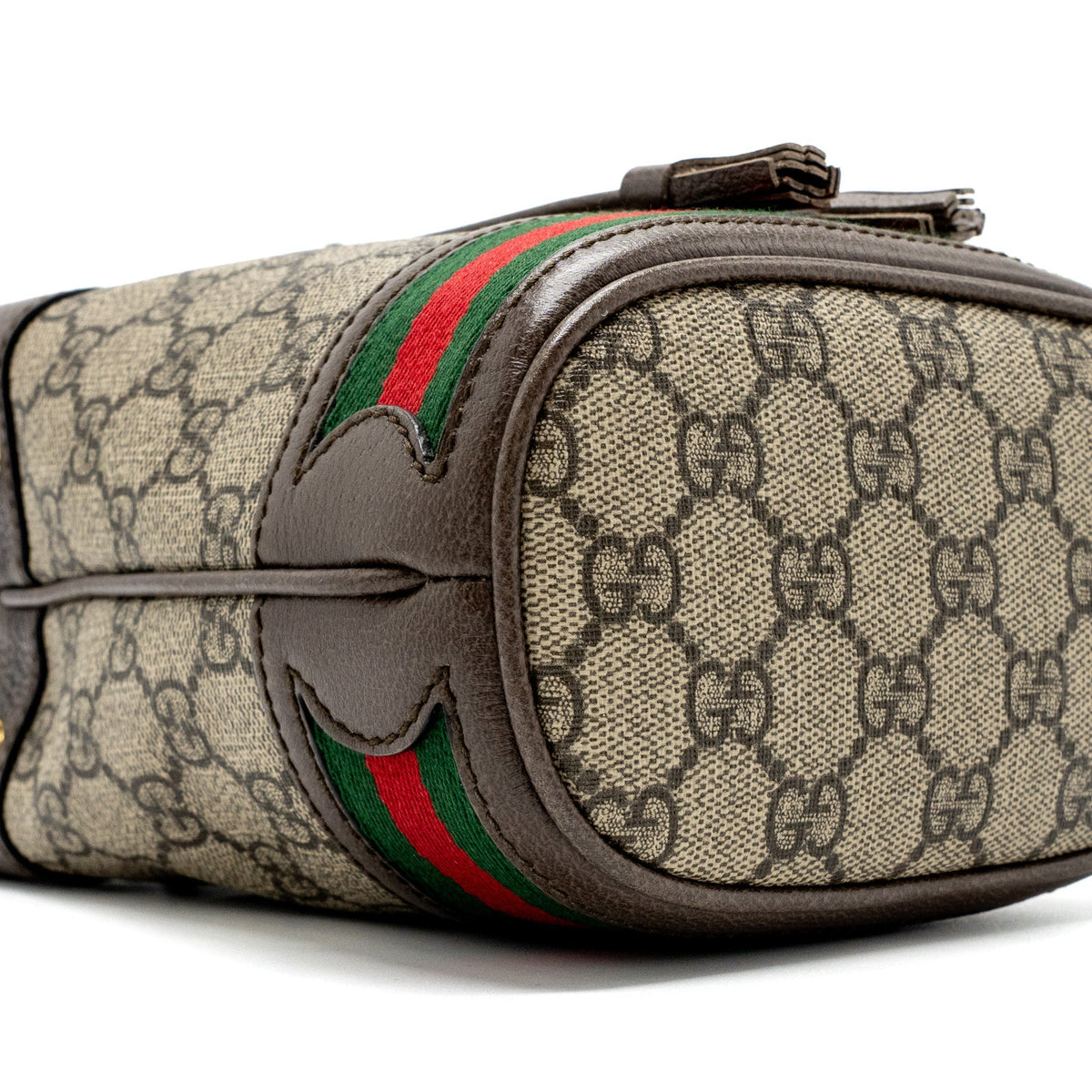 GUCCI OPHIDIA BUCKET BAG GG SUPREME CANVAS GHW