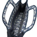 DIOR MINI BOOK TOTE BLUE OBLIQUE EMBROIDERY