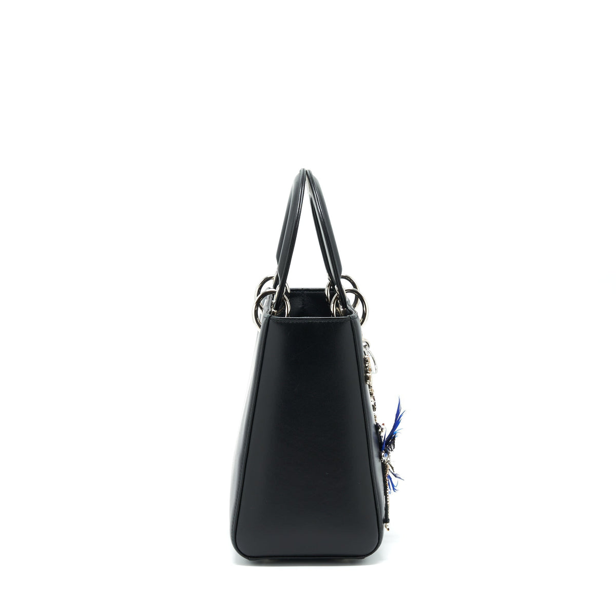 DIOR MEDIUM LADY DIOR LIMITED EDITION LAMBSKIN BLACK/MULTICOLOR SHW