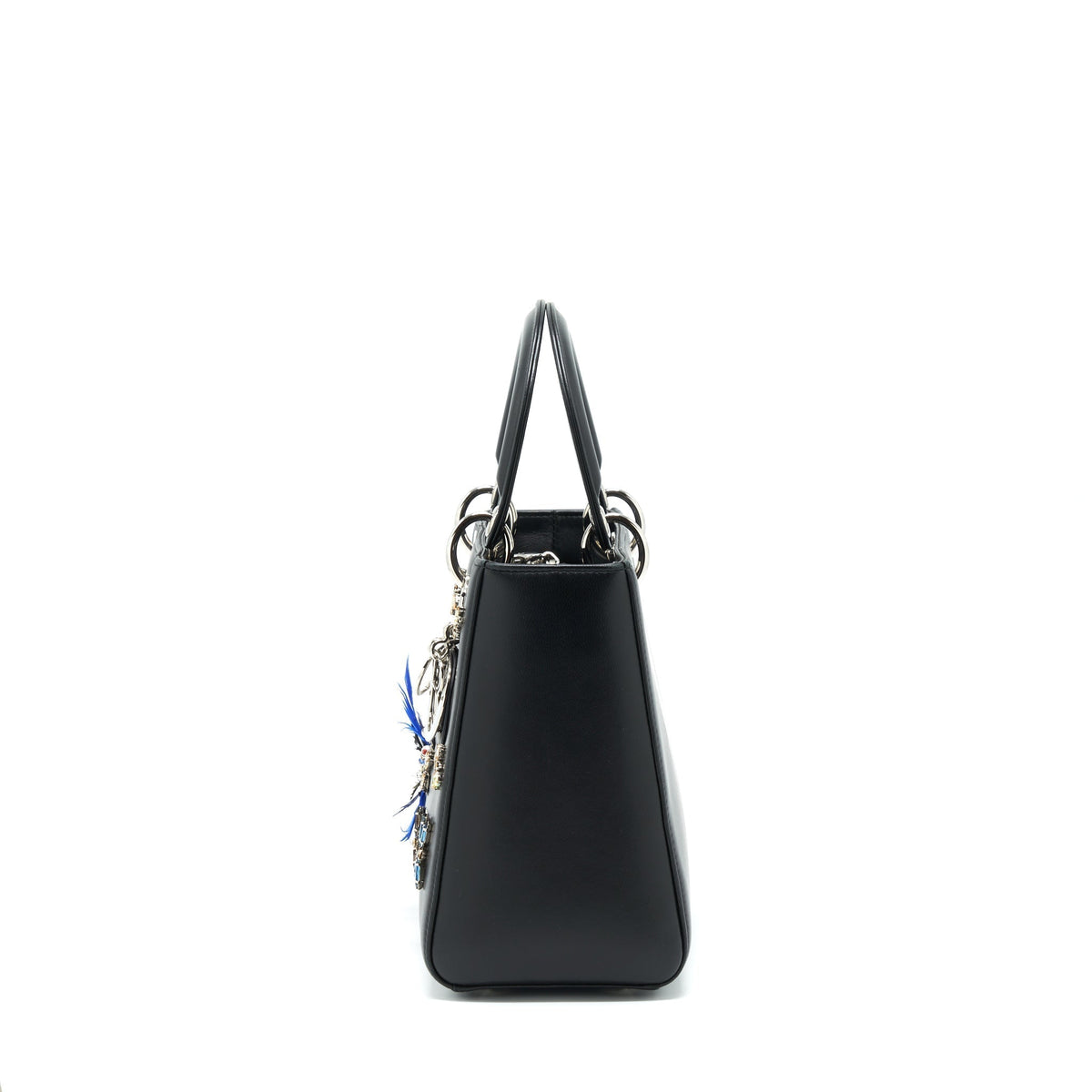 DIOR MEDIUM LADY DIOR LIMITED EDITION LAMBSKIN BLACK/MULTICOLOR SHW