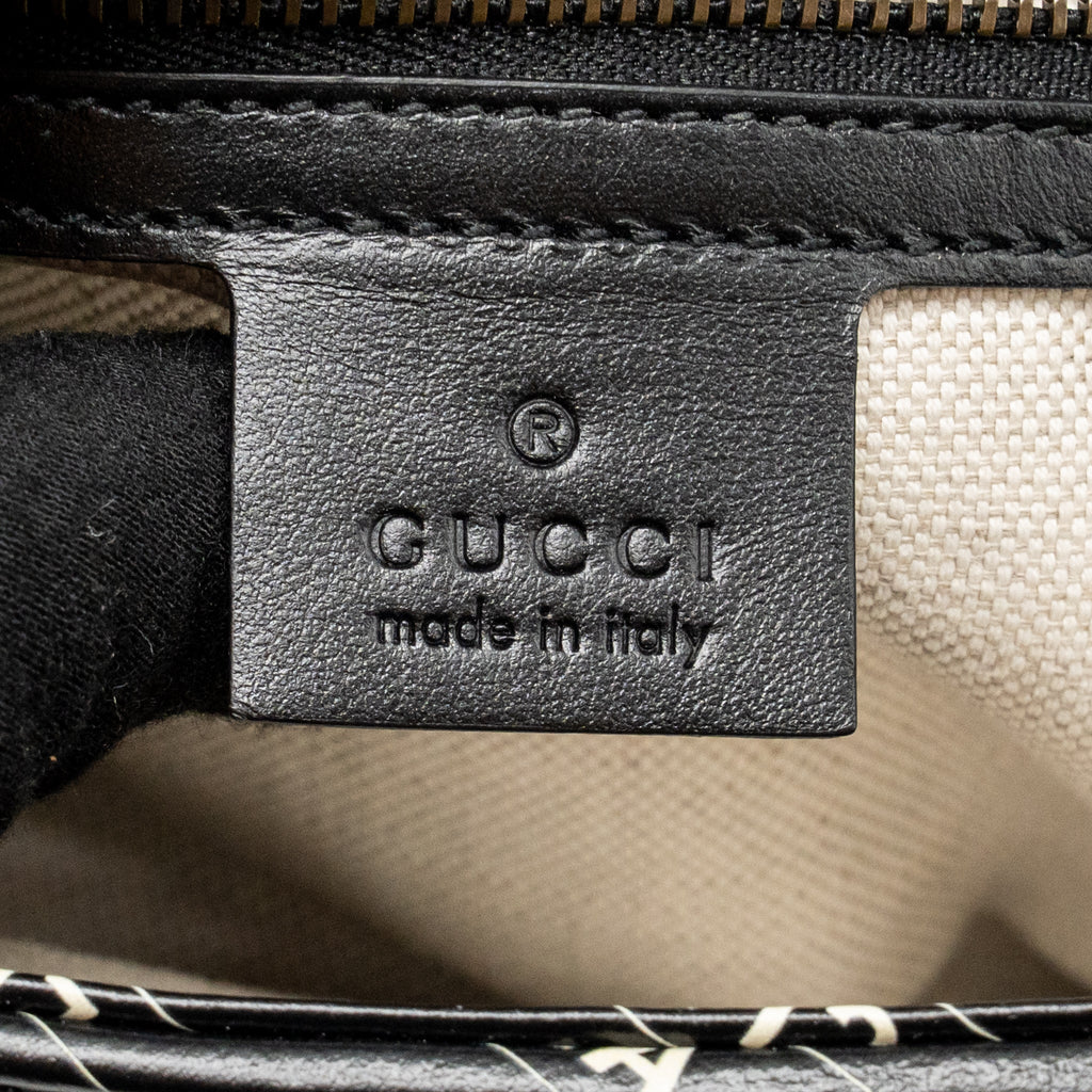 Gucci x Balenciaga The Hacker Project Small GG Marmont Bag Chevron Leather Black/White GHW