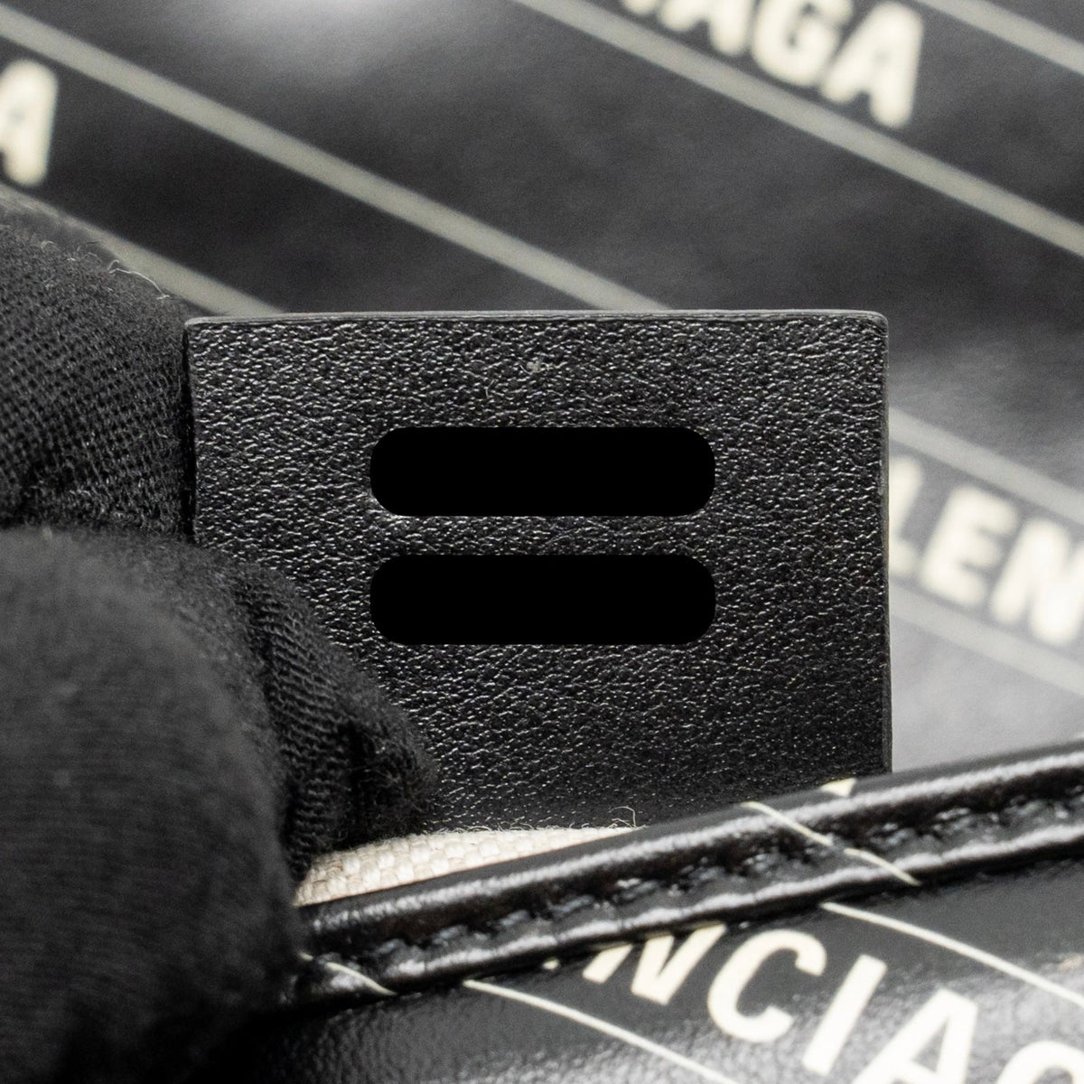 Gucci x Balenciaga The Hacker Project Small GG Marmont Bag Chevron Leather Black/White GHW