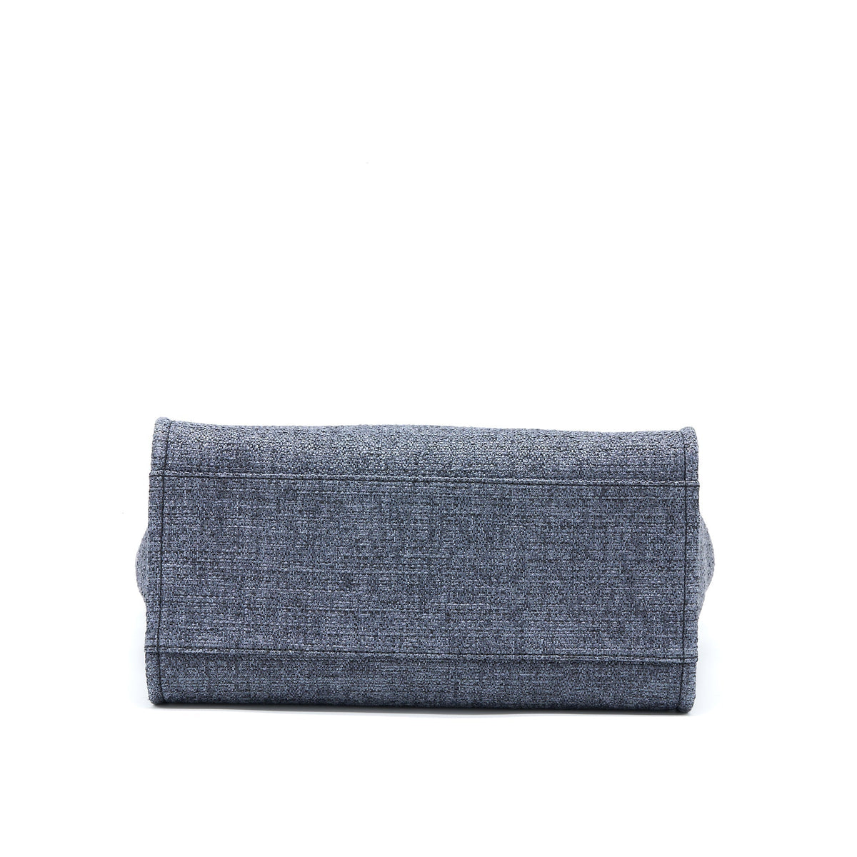CHANEL DEAUVILLE TOTE BAG TWEED DARK GREY / BLACK LGHW (MICROCHIP)