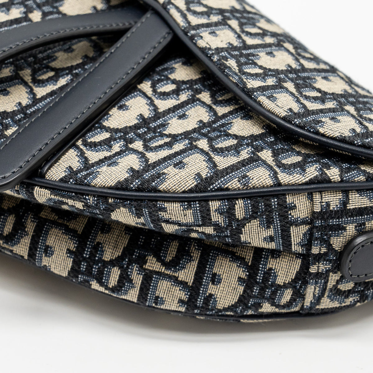 DIOR MEDIUM SADDLE BAG BLUE OBLIQUE CANVAS GHW