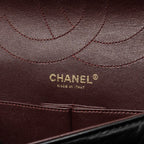 CHANEL MAXI 2.55 REISSUE FLAP BAG AGED CALFSKIN BLACK GHW