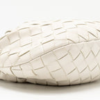 BOTTEGA VENETA MINI JODIE LAMBSKIN WHITE GHW