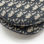 DIOR MEDIUM SADDLE BAG BLUE OBLIQUE CANVAS GHW