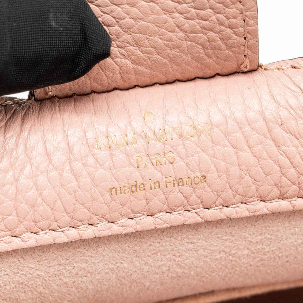 LOUIS VUITTON Brittany Bag Damier Ebene Canvas / Leather Pink GHW