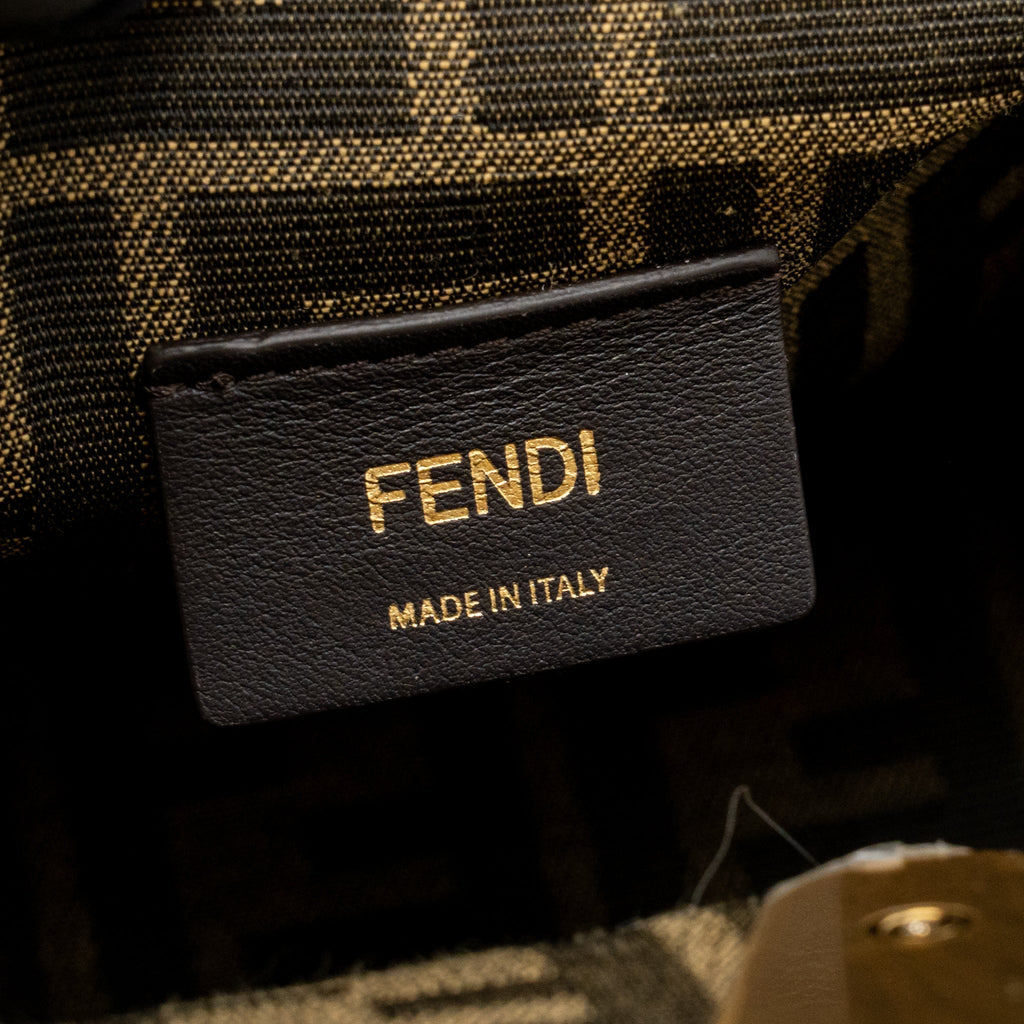 Fendi Medium Fendi First Clutch Bag Ostrich Navy Blue GHW