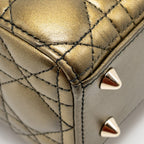 DIOR SMALL LADY DIOR LAMBSKIN BLACK / GOLD LGHW