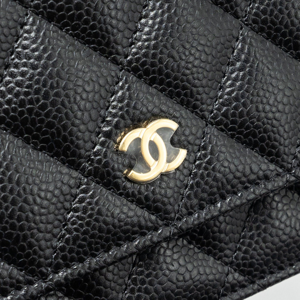 CHANEL CLASSIC WALLET ON CHAIN CAVIAR BLACK GHW (MICROCHIP)