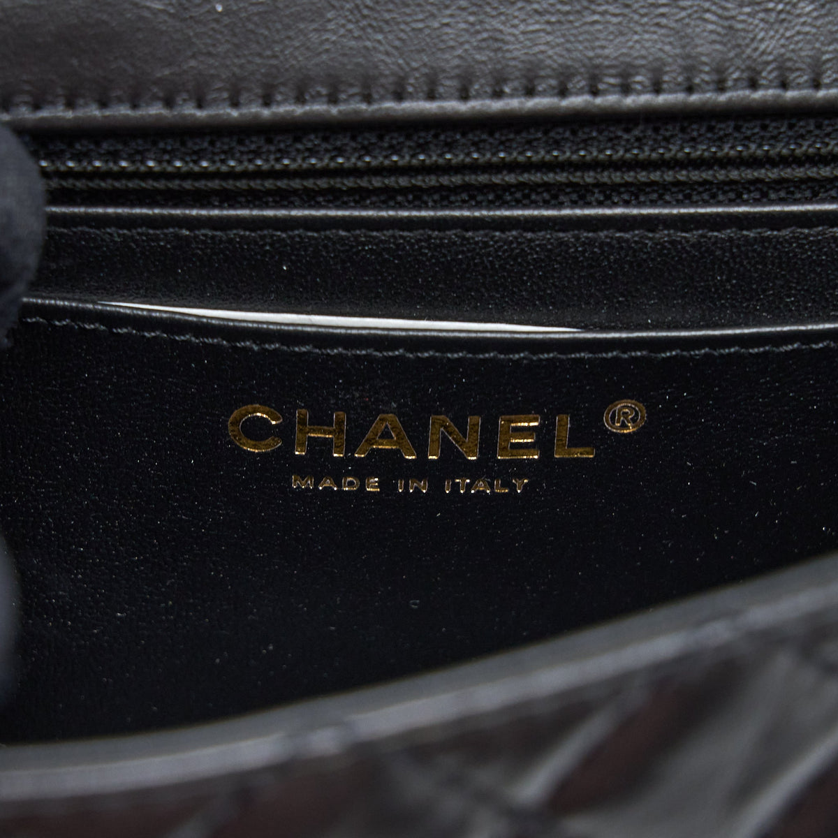 CHANEL MINI 2.55 REISSUE FLAP BAG AGED CALFSKIN BLACK BRUSHED GHW (MICROCHIP)