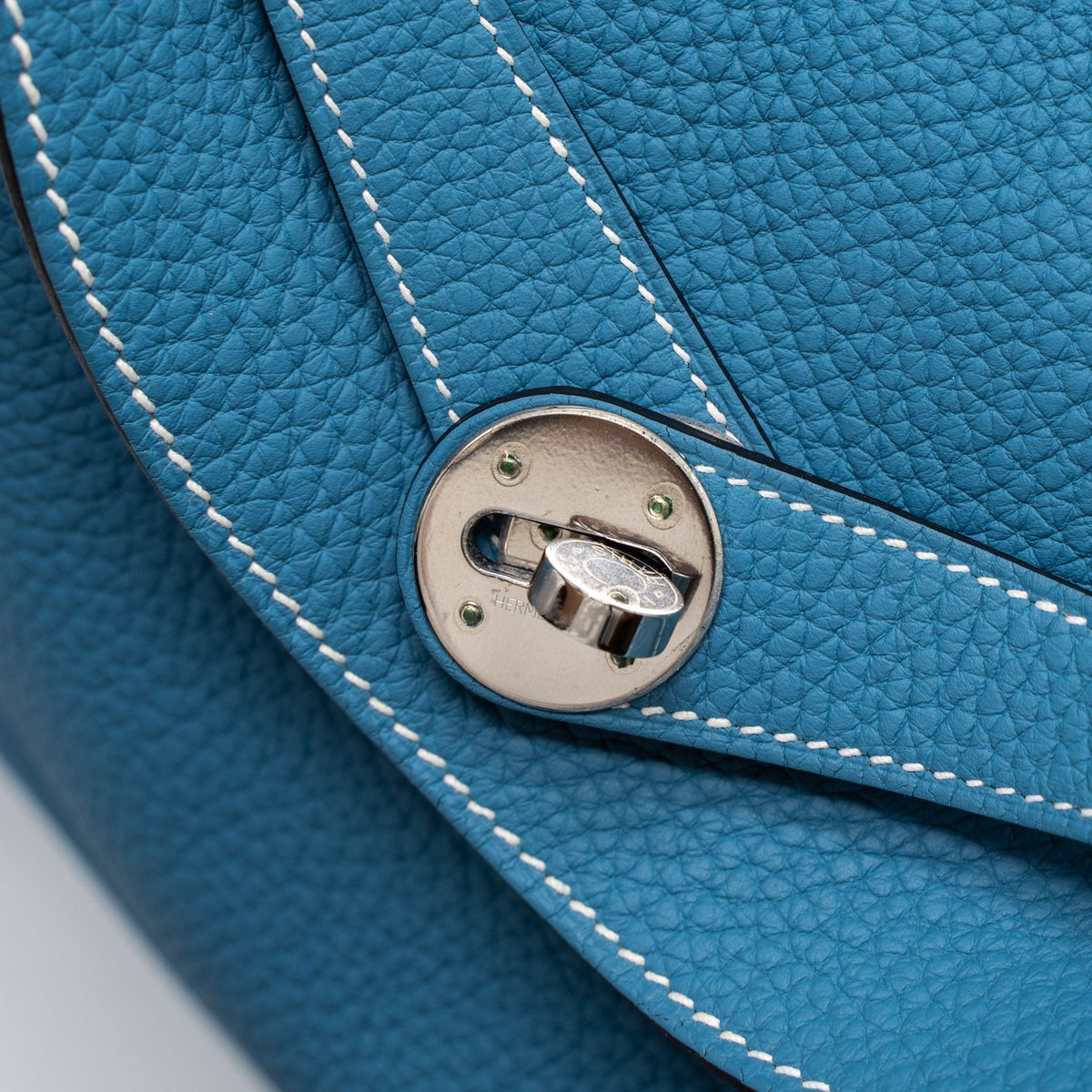 Hermes Lindy 30 Clemence Blue Jeans SHW