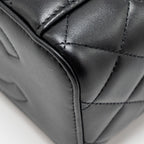 CHANEL TOP HANDLE LONG VANITY CASE LAMBSKIN BLACK LGHW (MICROCHIP)