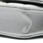 CHANEL CLASSIC WALLET ON CHAIN CAVIAR LIGHT GREY LGHW (MICROCHIP)