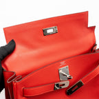 Hermes kelly 28 evercolor rouge de coeur/rouge pigment SHW