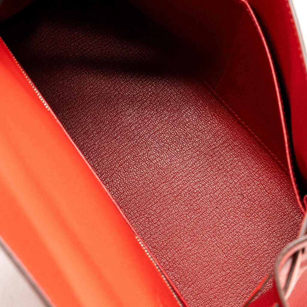 Hermes kelly 28 evercolor rouge de coeur/rouge pigment SHW