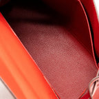 Hermes kelly 28 evercolor rouge de coeur/rouge pigment SHW