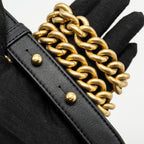 CHANEL SMALL BOY BAG CALFSKIN BLACK GHW (MICROCHIP)