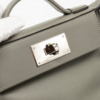 Hermes Mini 2424 24/24-21 Bag Evercolor/Swift Gris Meyer SHW