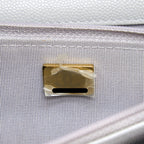 CHANEL CLASSIC WALLET ON CHAIN CAVIAR LIGHT GREY LGHW (MICROCHIP)