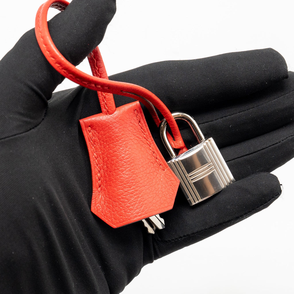 Hermes kelly 28 evercolor rouge de coeur/rouge pigment SHW