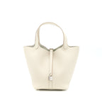Hermes Picotin 22 Lock Bag Clemence 8L Beton SHW
