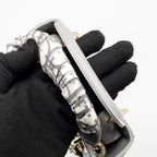 DIOR MINI LADY DIOR LAMBSKIN LIGHT GREY LGHW