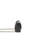 CHANEL MINI RECTANGULAR FLAP BAG LAMBSKIN BLACK LGHW (MICROCHIP)