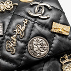 CHANEL MINI 2.55 REISSUE FLAP BAG LUCKY CHARMS AGED CALFSKIN BLACK GHW