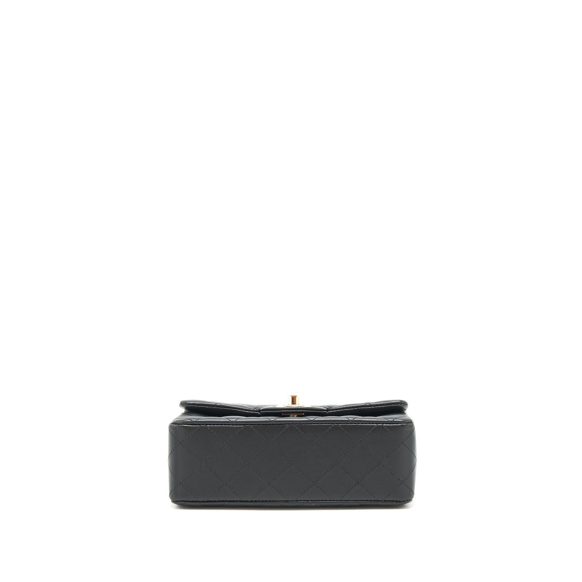 CHANEL MINI RECTANGULAR FLAP BAG LAMBSKIN BLACK LGHW (MICROCHIP)