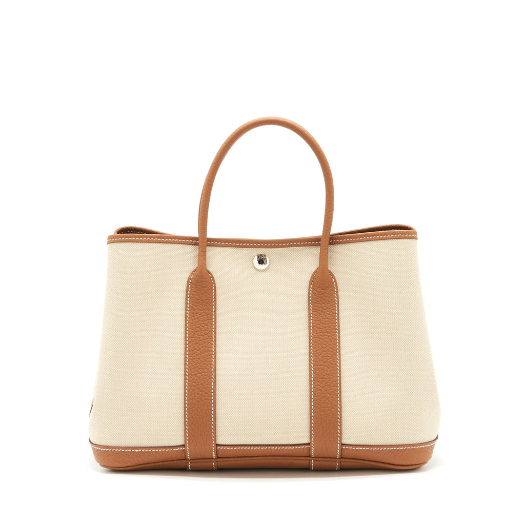 Hermes Garden Party 30 Canvas Gold SHW