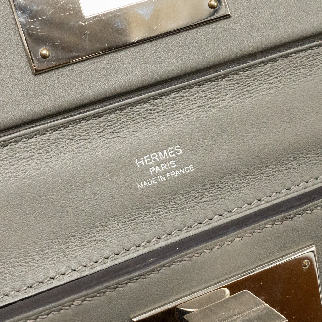 Hermes Mini 2424 24/24-21 Bag Evercolor/Swift Gris Meyer SHW
