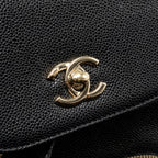 CHANEL AFFINITY BACKPACK CAVIAR BLACK LGHW (MICROCHIP)