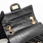CHANEL MINI 2.55 REISSUE FLAP BAG LUCKY CHARMS AGED CALFSKIN BLACK GHW