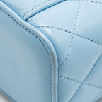 Chanel pearl crush mini vanity case with chain lambskin blue GHW