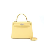 HERMES KELLY 25 EPSOM 1Z JAUNE POUSSIN SHW