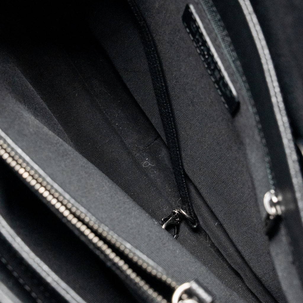 Chanel city shopping tote quilted caviar calfskin black ruthenium silver hardware