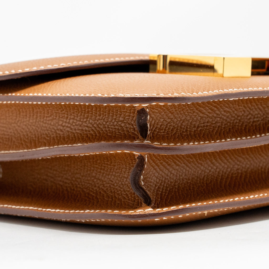 Hermes Mini Constance Epsom Gold GHW