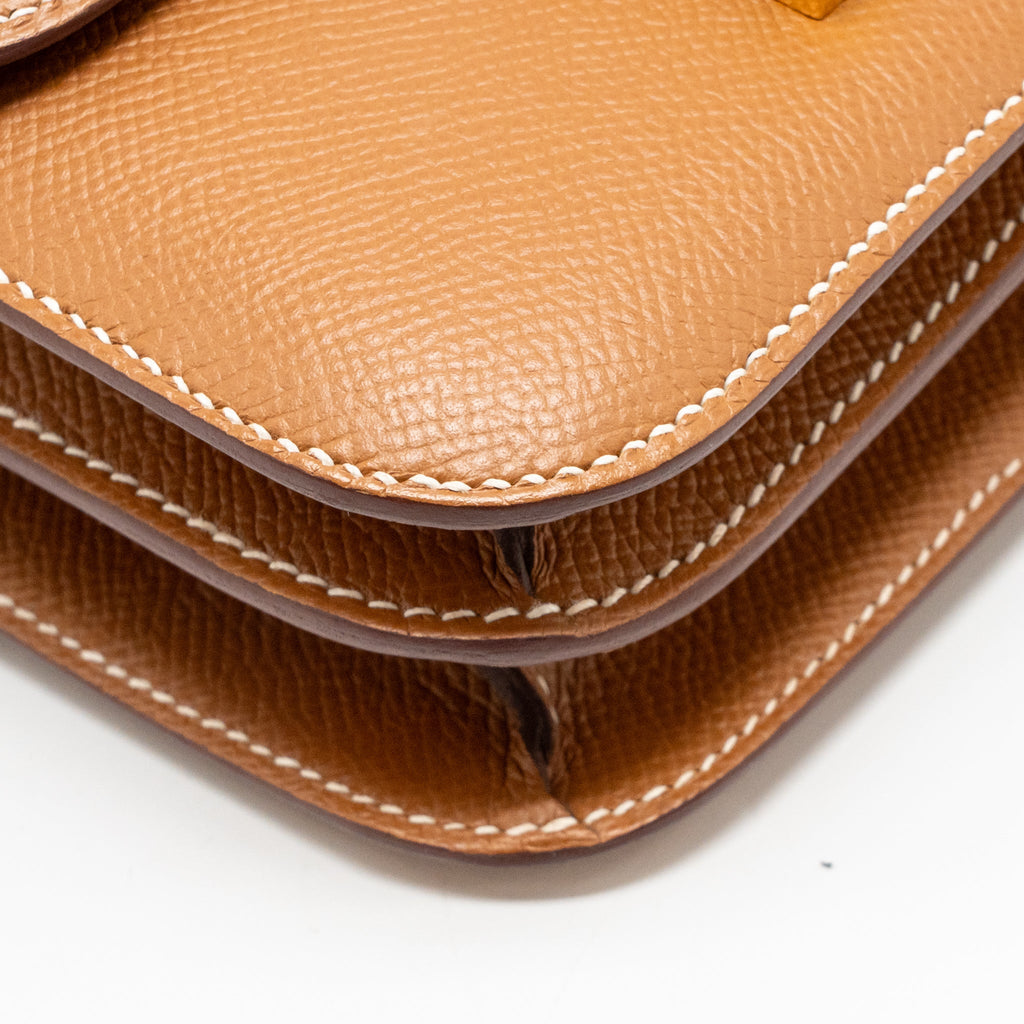 Hermes Mini Constance Epsom Gold GHW