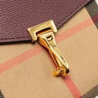 BURBERRY HOUSE CHECK CROSSBODY BAG CANVAS/ CALFSKIN LEATHER MULTICOLOUR BROWN GHW