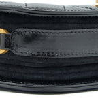 CHANEL CROSSBODY MINI FLAP BAG CC LOGO STRAP CALFSKIN BLACK BRUSHED GHW (MICROCHIP)