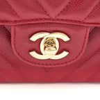 CHANEL MEDIUM CLASSIC DOUBLE FLAP CAVIAR RASPBERRY RED WITH LGHW